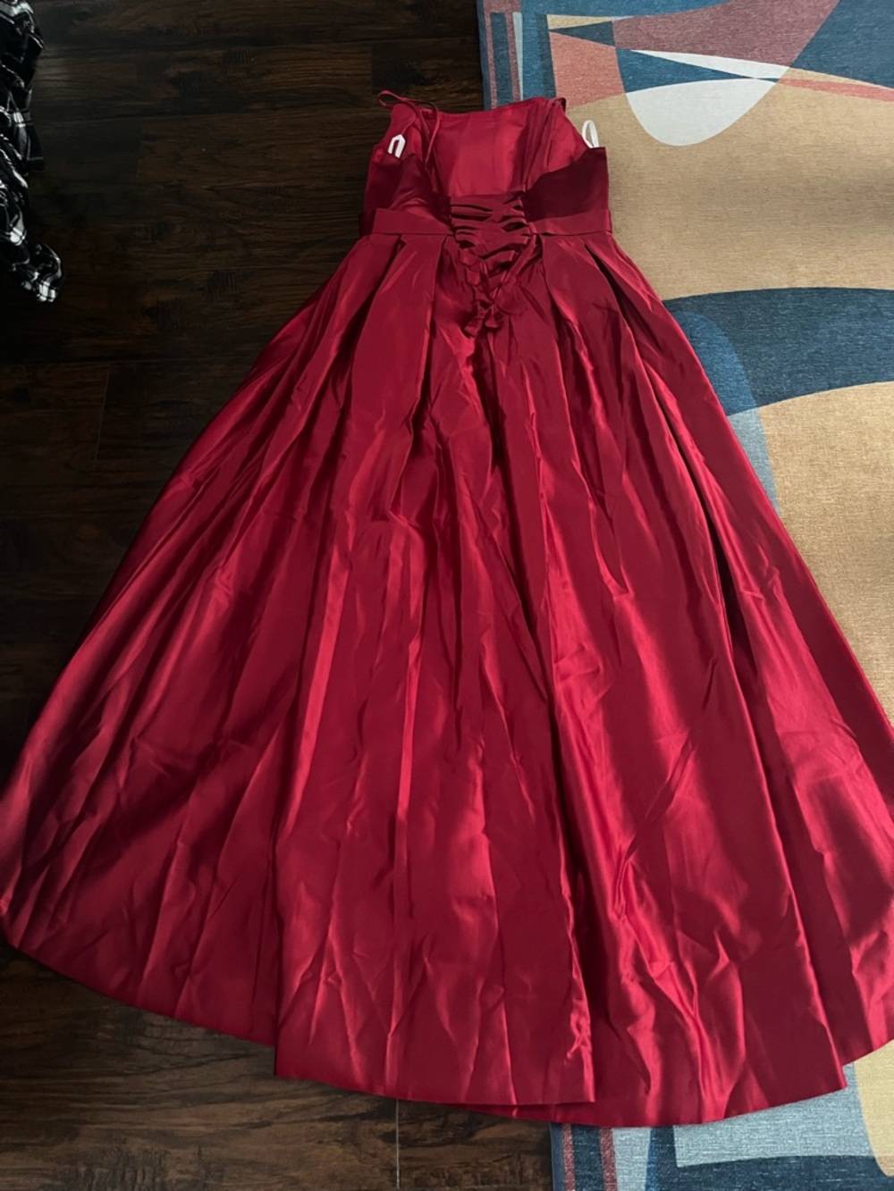 Satin Red Dress - Picture 2 of 7